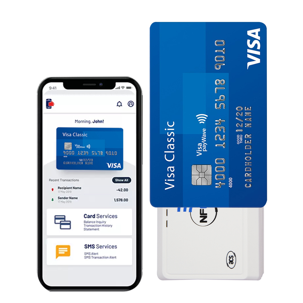 Etiquetas NFC Lector de tarjetas inteligentes ACS móvil para pago electrónico ACR1311U-N2