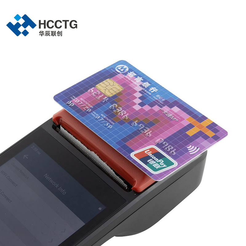 HCCTG Máquina POS inteligente portátil Android 11 NFC 4G con impresora R330P de 58 mm