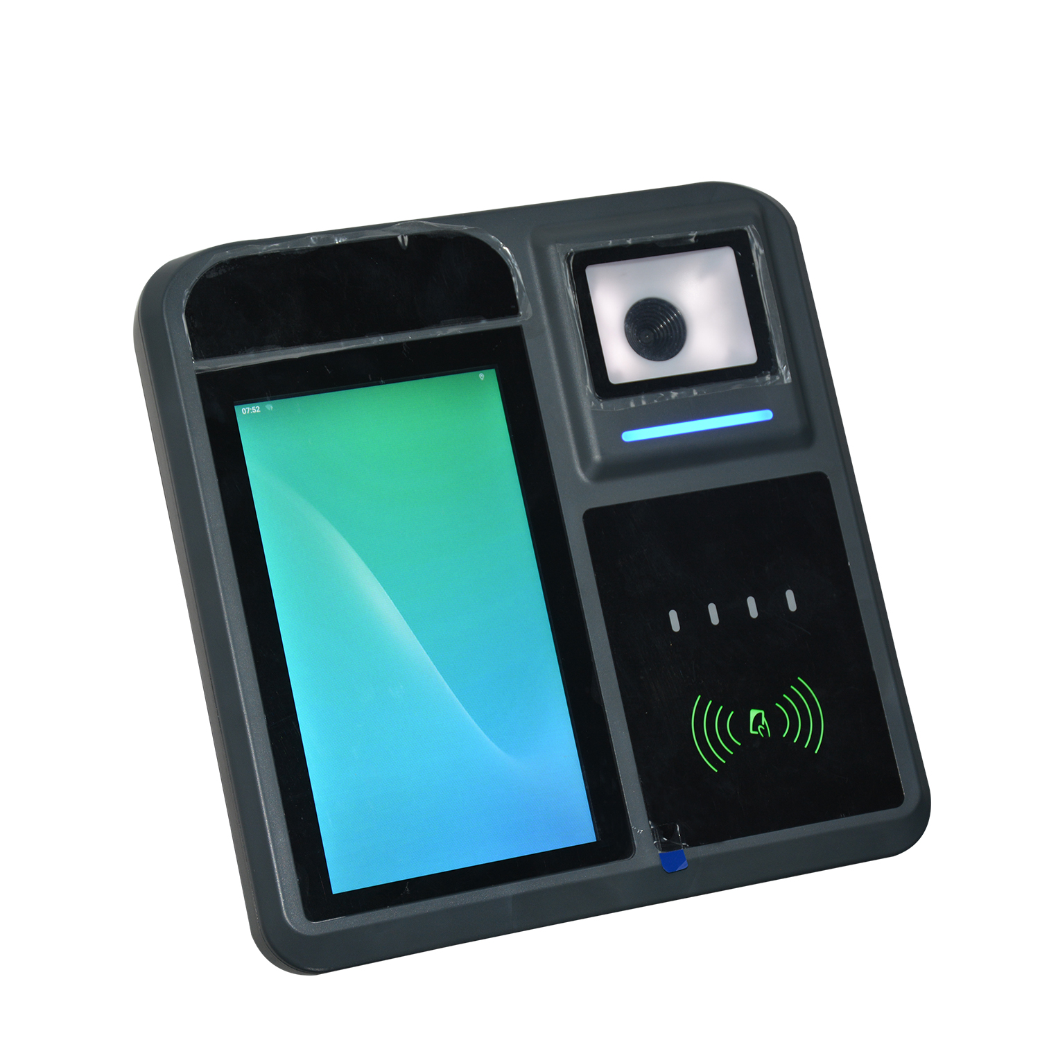 HCCTG Máquina de validación de boletos de autobús NFC Mifare Android 9.0 de UnionPay con escaneo de códigos de barras 2D P18-Q