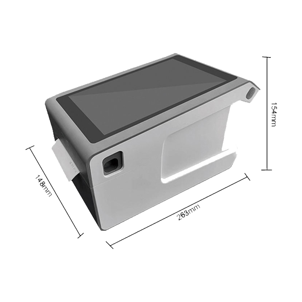 Terminal POS de escritorio con WiFi, LAN, Android 10,0, 4G, 8 pulgadas, con impresora, escáner 2D, ER300