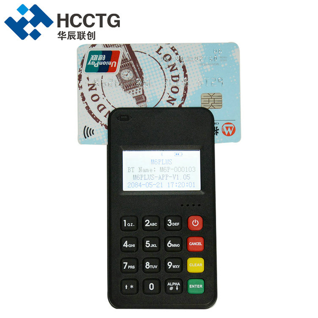 HCCTG Lector de Pago con Tarjeta Bluetooth 3 en 1 POS Móvil M6 PLUS