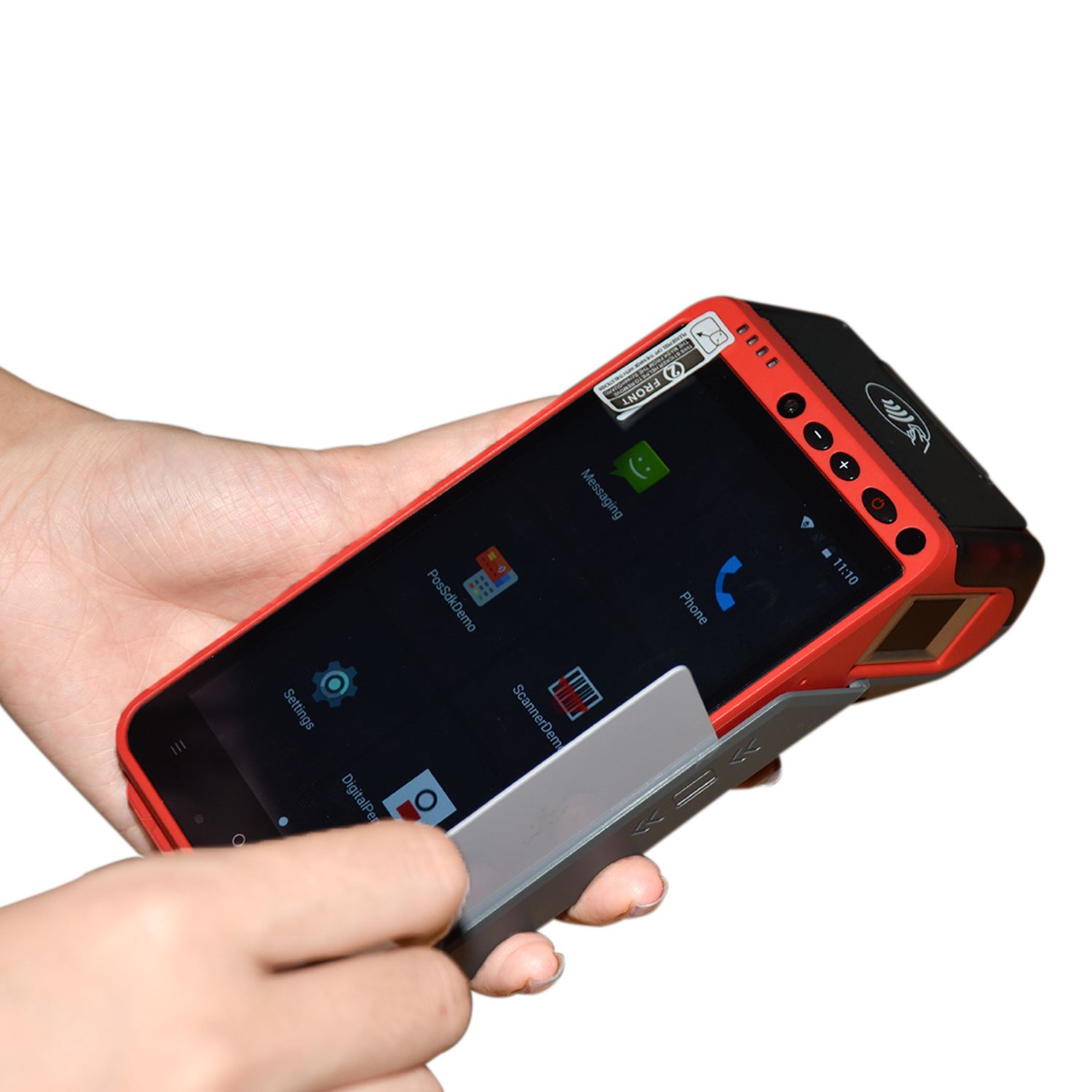 Terminal móvil de la posición del PDA del terminal del pago con tarjeta de 5,5 pulgadas con la huella dactilar biométrica Z100