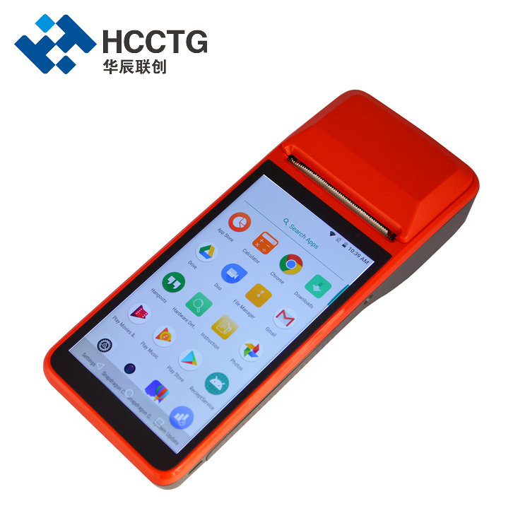 HCCTG Potente terminal POS 4G GPS Android 7.1 con impresora térmica de 58 mm R330