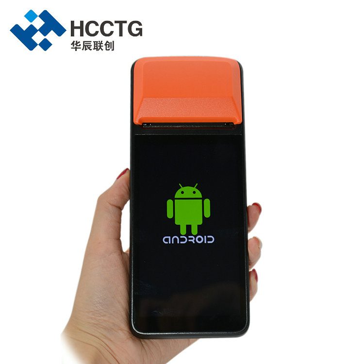 HCCTG Terminal POS portátil con GPS Android 7.1 de WiFi de 5,0 pulgadas con impresora R330W de 58 mm