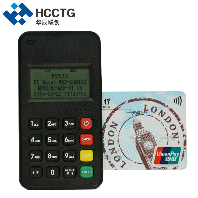 HCCTG Lector de Pago con Tarjeta Bluetooth 3 en 1 POS Móvil M6 PLUS