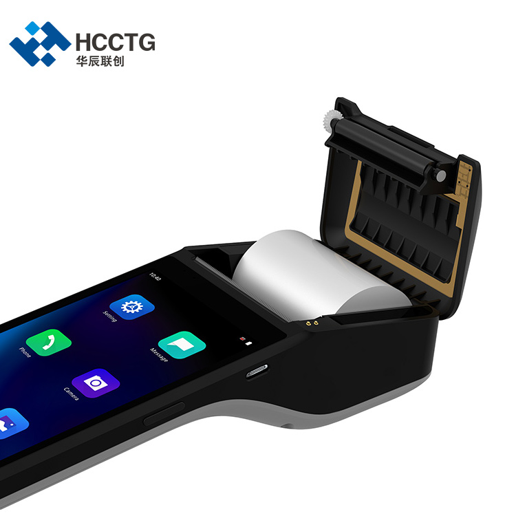 HCC GMS máquina de la posición del PDA Android 10,0 de NFC de 6 pulgadas con la impresora térmica Z300 de 58m m