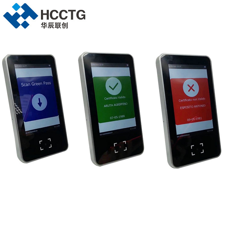 Control de acceso de código de salud del escáner de código QR Digital Green Pass de la UE HS-600