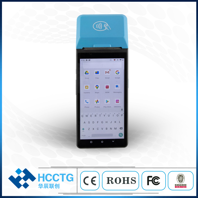 HCCTG Máquina POS Android 4G NFC de 6 pulgadas con impresora térmica de 58 mm Z300