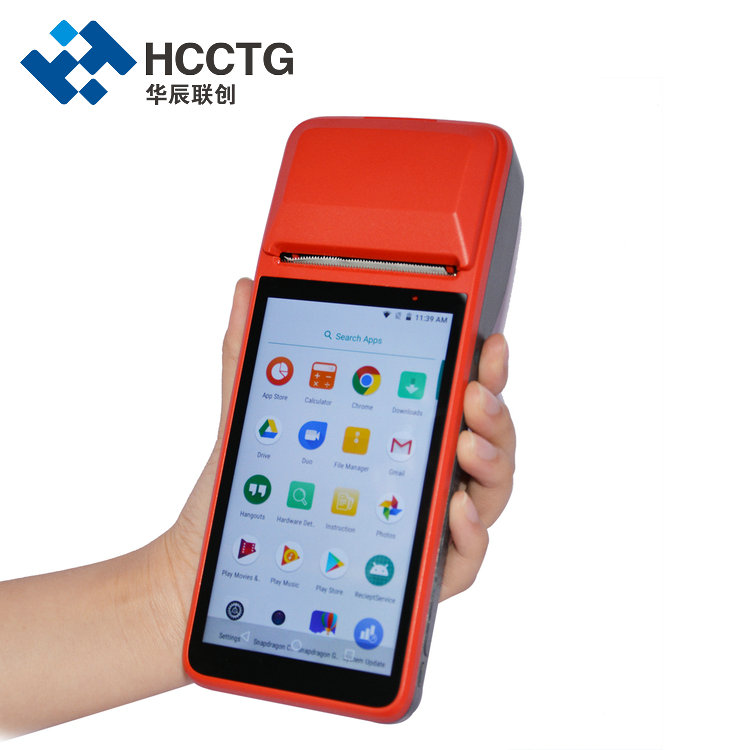 HCCTG Potente terminal POS 4G GPS Android 7.1 con impresora térmica de 58 mm R330