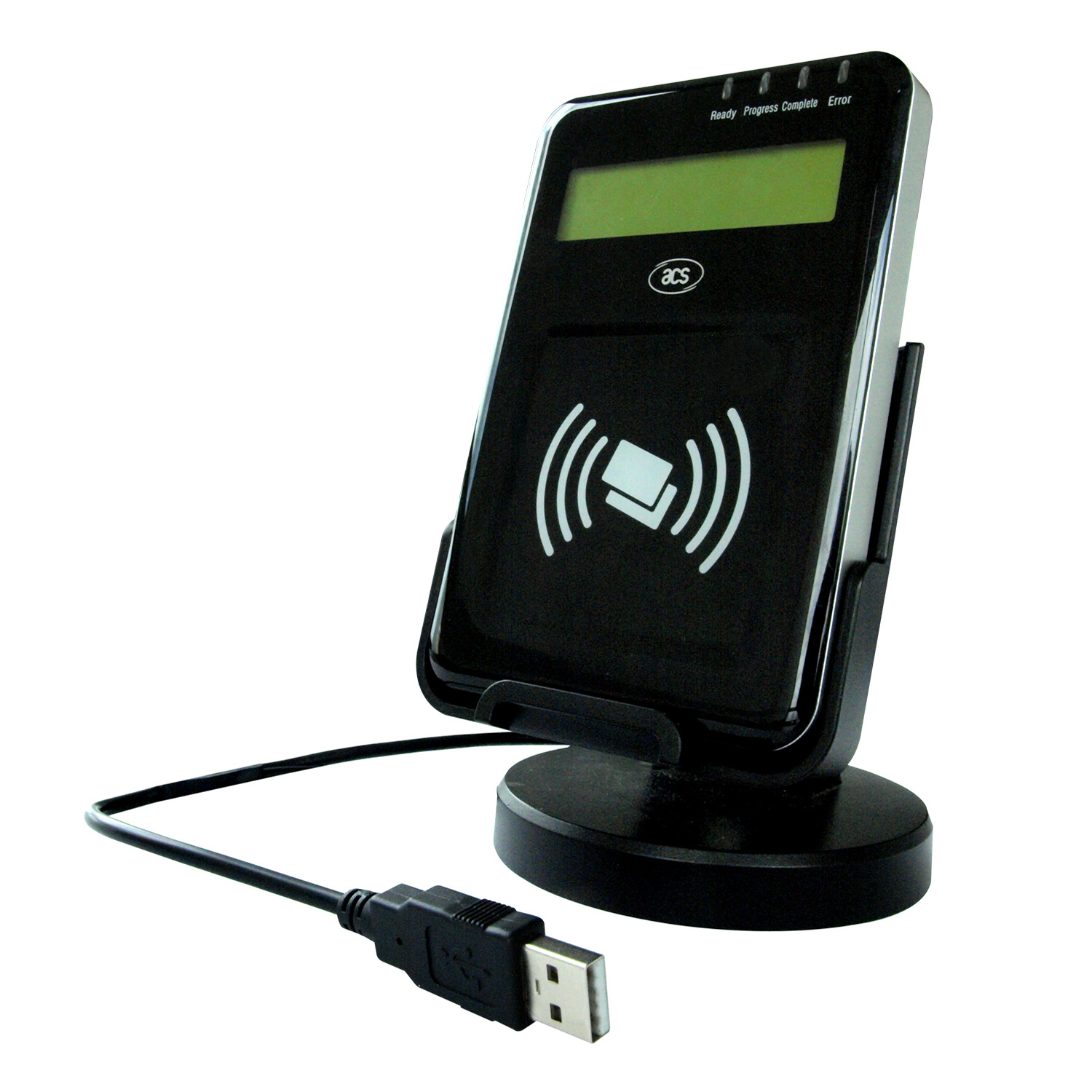 Lector NFC de tarjeta inteligente ISO14443 FELICA USB con pantalla LCD ACR1222L