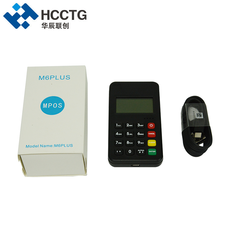 HCCTG Lector de Pago con Tarjeta Bluetooth 3 en 1 POS Móvil M6 PLUS