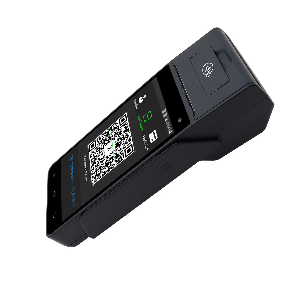 Lector de tarjetas Android 12 de 5 pulgadas POS con impresora HCC-Z90