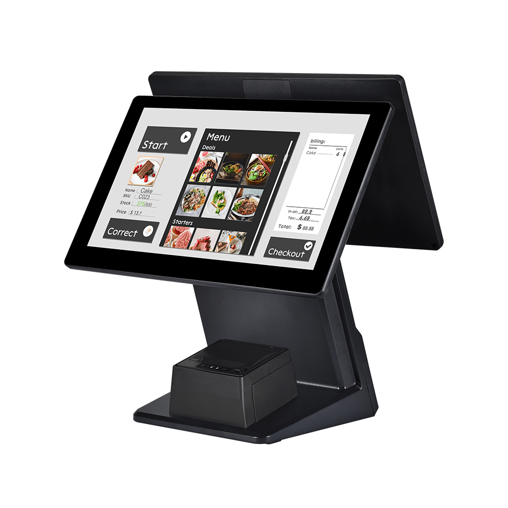 Registro de efectivo Windows TFT-LCD 15.6 pulgadas Toque Single/Dual Screen POS Terminal HCC-L7