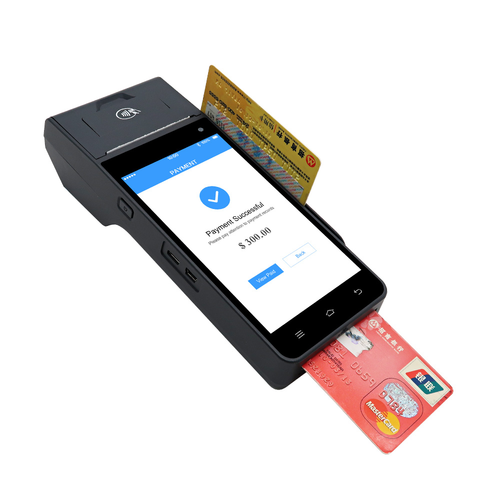Lector de tarjetas Android 12 de 5 pulgadas POS con impresora HCC-Z90