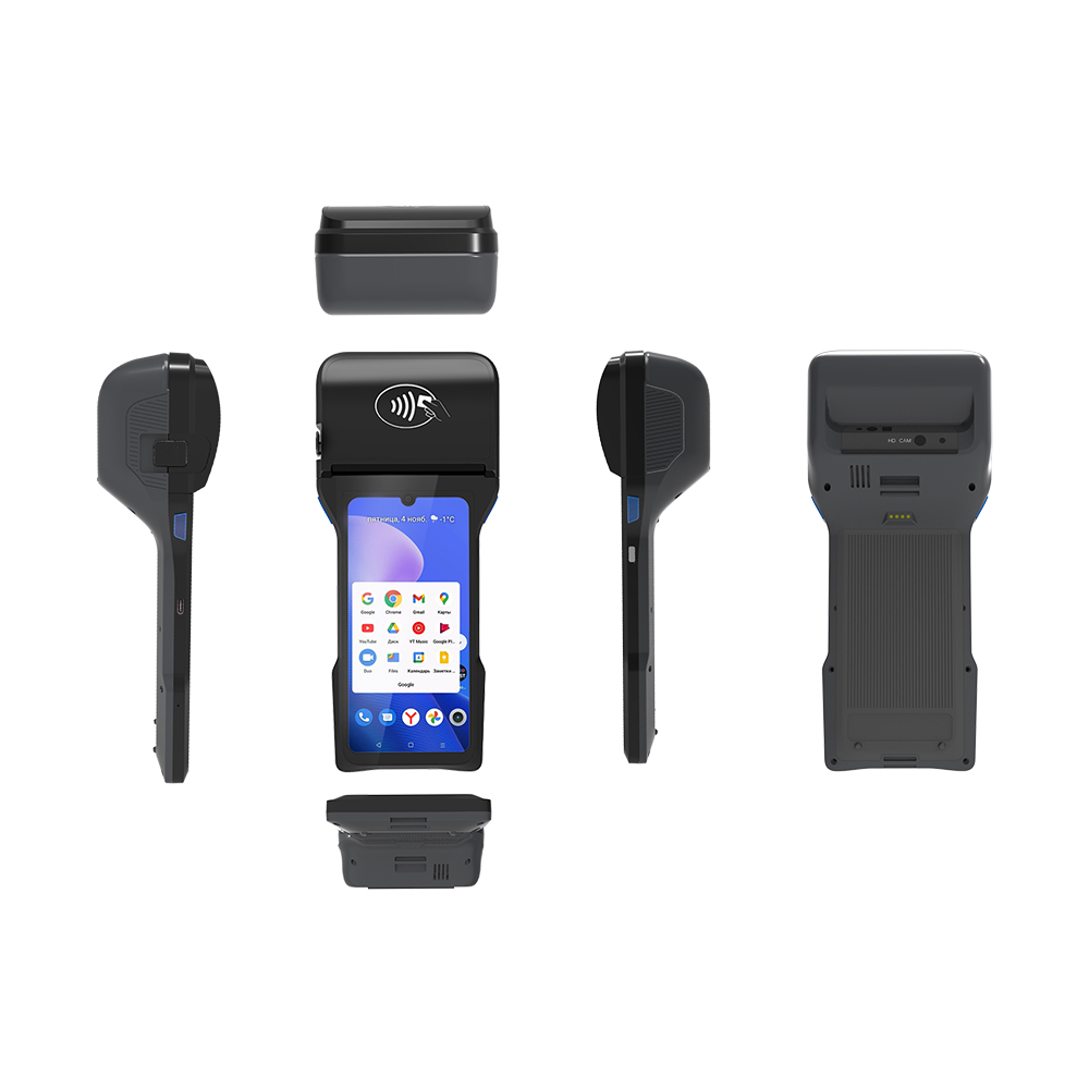 Dispositivo pos portátil con pantalla táctil 4G Android 12 de 6,26 pulgadas con impresora Z93 de 80 mm