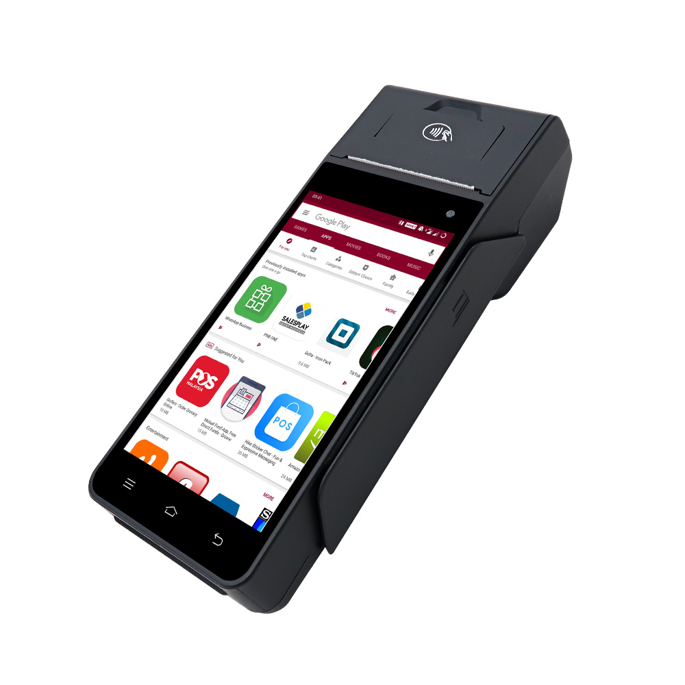 Lector de tarjetas Android 12 de 5 pulgadas POS con impresora HCC-Z90