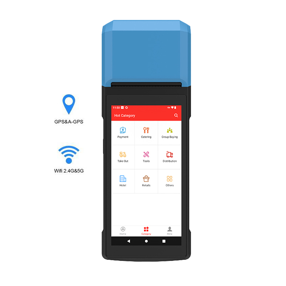 HCCTG Bluetooth inalámbrico Todo en una pantalla táctil Android POS Terminal R330