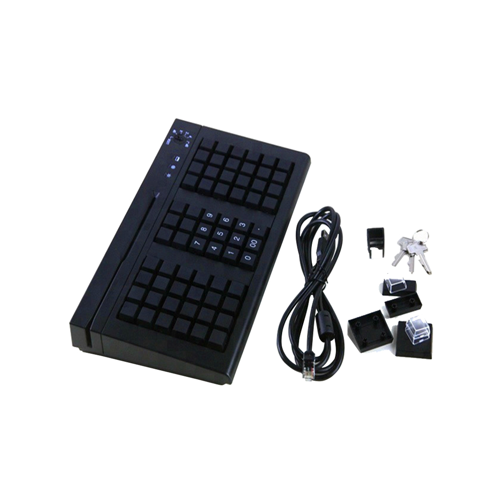 Interfaz USB PS/2 del teclado programable POS de 66 teclas con MSR KB66M 