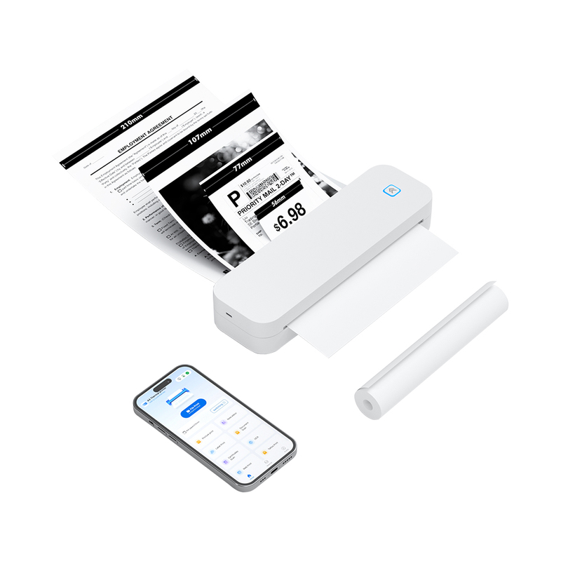 HCCTG Impresora térmica/de tatuajes portátil Bluetooth USB de papel A4 HCC-A4PP