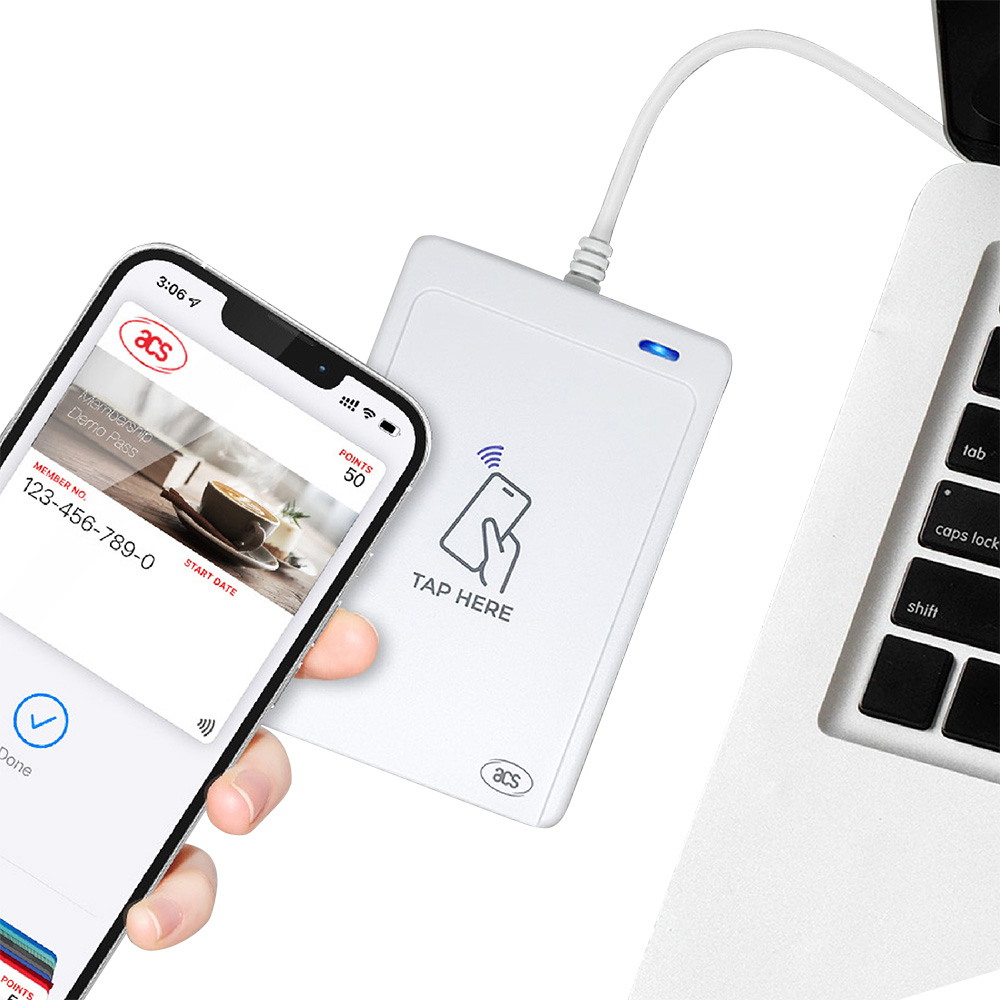 Lector NFC de billetera móvil VAS WalletMate ACR1552U-MW para Android iOS