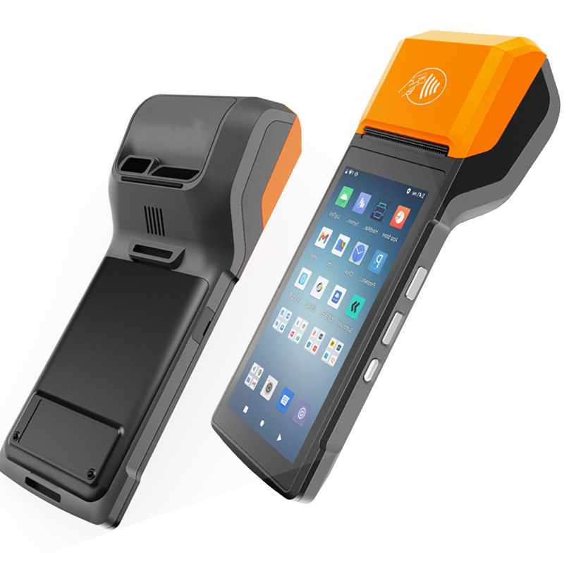 HCCTG NFC GPS 4G Android 14 Smart Mobile Terminal con una impresora R330 más de 58 mm