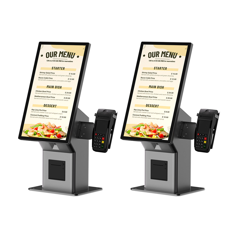 Máquina de quiosco de autopago y pedidos con pantalla LCD táctil de 21,5 pulgadas para centro comercial HSK-KA21 (HSK-KW21)