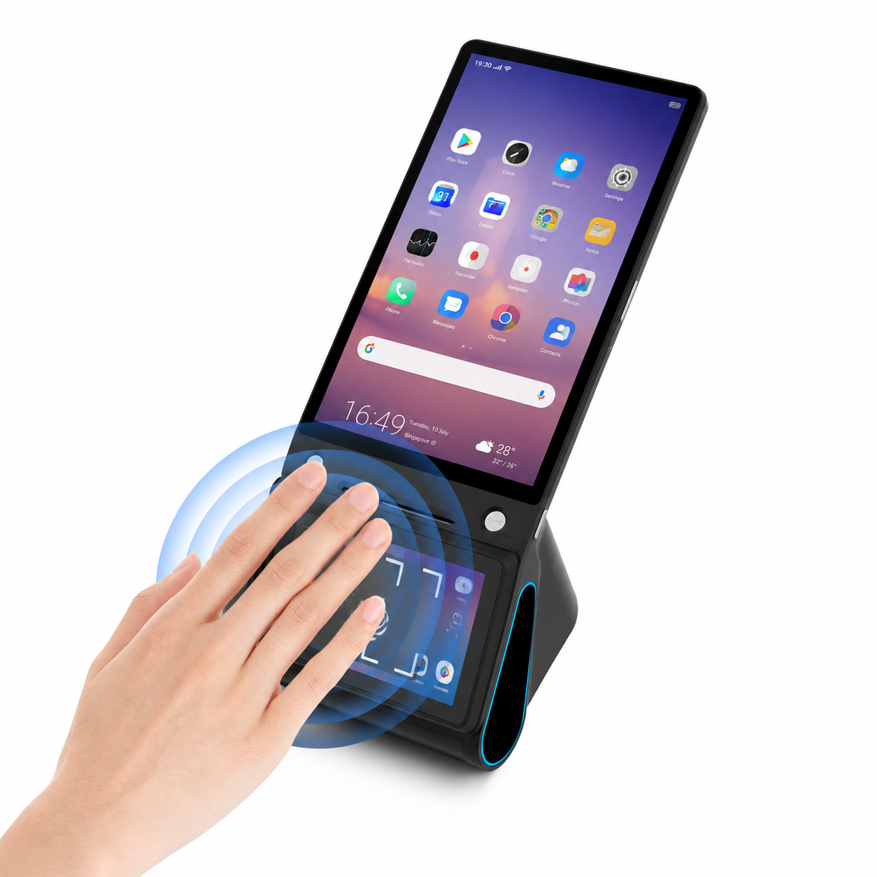 Terminal POS portátil con reconocimiento de venas de palma de alta seguridad Android 14 con impresora térmica 4G WiFi BT5.0 Z150P